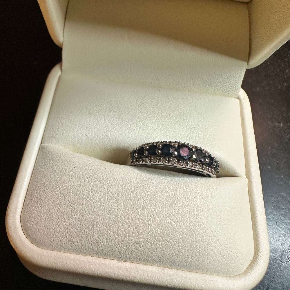 Silver and Sapphire ring